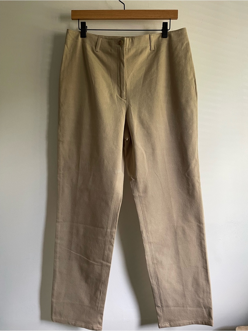 NWT Lauren Ralph Lauren Petite 14P Pebble Beige Chino Trousers Straight Leg